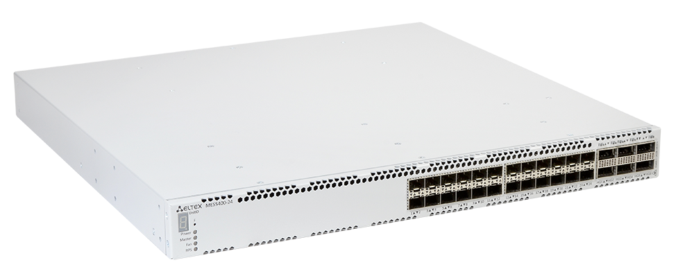 Коммутатор Eltex  1x10/100/1000BASE-T (OOB), 24x1000BASE-X (SFP)/10GBASE-R (SFP+), 6x40GBASE-R (QSFP+) / 100GBASE-R (QSFP28), 1xUSB 2.0, коммутатор L3 MES5400-24 #3