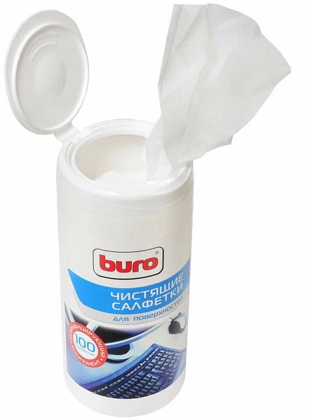 Салфетки Buro  для поверхностей туба 100шт влажные BU-TSURFACE BU-TSURFACE