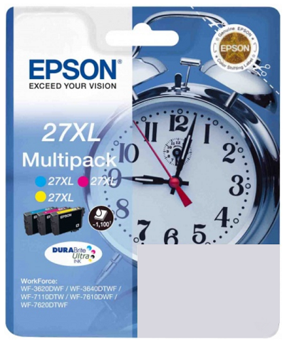 Картридж Epson T2715 C,M,Y XL для WorkForce WF-7110DTW (голубой,пурпурный,желтый) C13T27154022 C13T27154022/C13T27154020