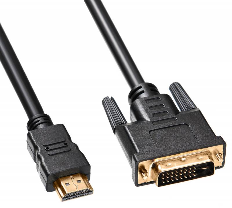 Кабель Buro HDMI19 (m)-DVI-D(m) 5м феррит.кольца HDMI-19M-DVI-D-5M HDMI-19M-DVI-D-5M