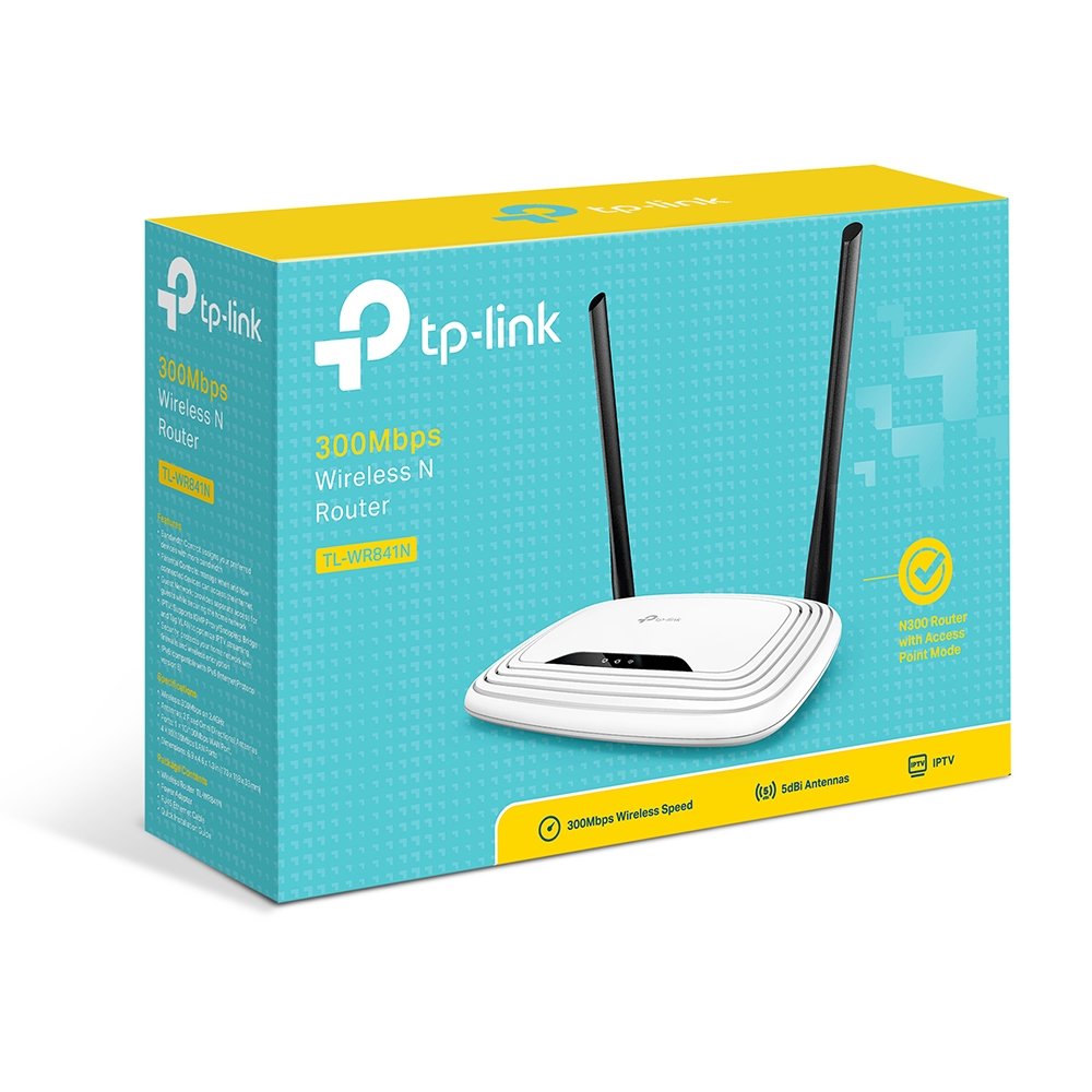 Маршрутизатор TP-Link 300 Мбит/с 802.11b/g/n, 1*WAN*+4*10/100 Мбит/с, поддержка IGMP Snooping/Proxy для IPTV TL-WR841HP TL-WR841HP