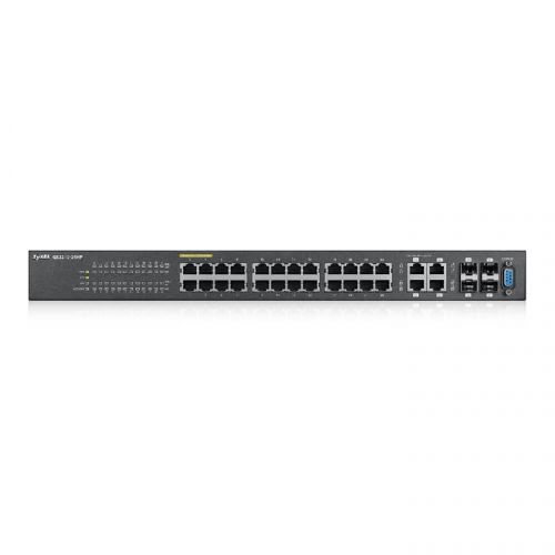 Коммутатор Zyxel гибридный L2 NebulaFlex Pro GS2220-28, rack 19", 24xGE, 4xCombo (SFP/RJ-45), бесшумный, автономное/облачное управление GS2220-28-EU0101F GS2220-28-EU0101F