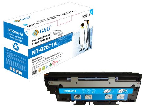 Тонер-картридж G&G голубой для HP Color LaserJet 3500/3500N/3550/3550N (4000стр) NT-Q2671A NT-Q2671A