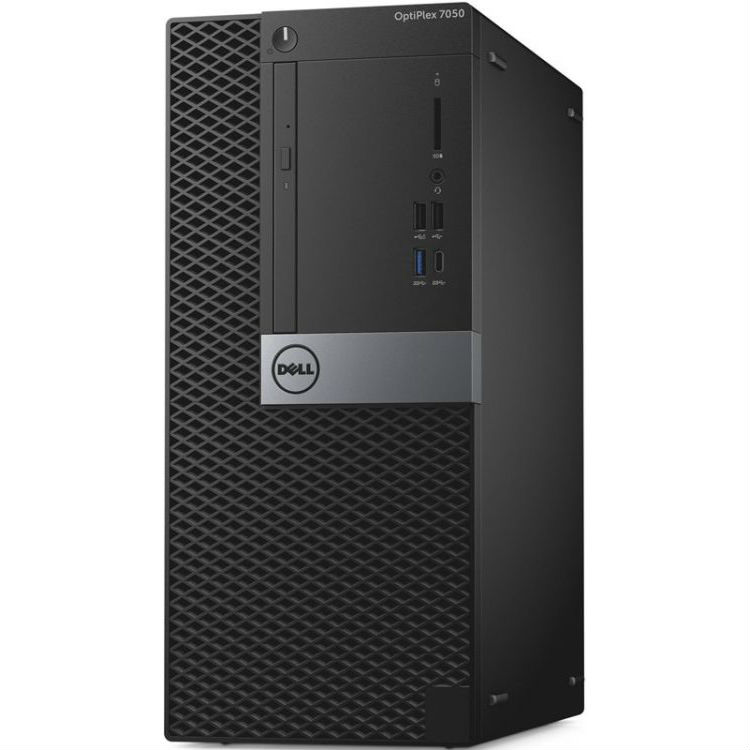 Персональный компьютер Dell Optiplex 7050 MT Core i7-6700 (3,4GHz),16GB (2x8GB) DDR4,256GB SSD + 256GB SSD,AMD R7 450 (4GB),W10 Pro,TPM,DVD,3 years NBD 7050-2578 7050-2578