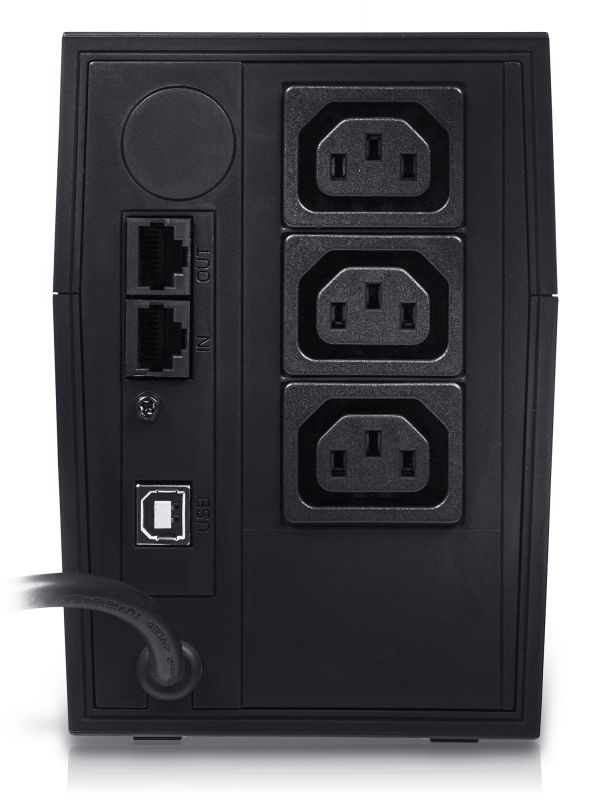 Источник бесперебойного питания Powercom Raptor, line-interactive, 600VA/360W, USB, AVR, 3*IEC 320 C13 RPT-600AP RPT-600AP