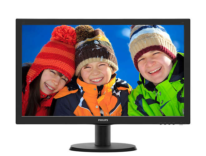 Монитор Philips 23.6" 243V5QSBA (00/01) черный VA 1920x1080 8ms 250cd 178/178 3000:1 D-Sub DVI 243V5QSBA/01 243V5QSBA/01