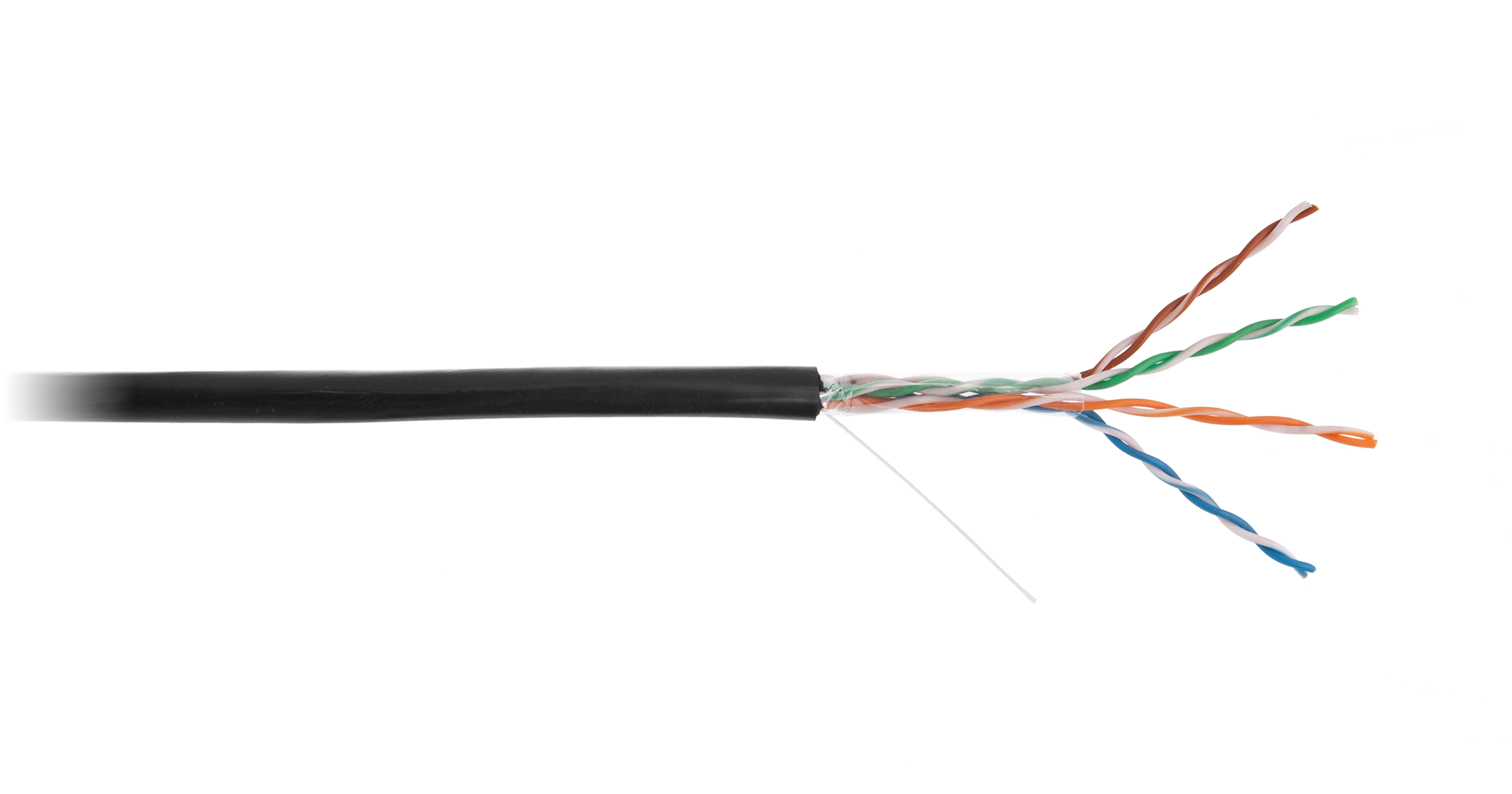 Кабель витая пара NETLAN U/UTP 4 пары, Кат.5e (Класс D), 100МГц, одножильный, BC (чистая медь), внешний, PE до -40C, черный, EC-UU004-5E-PE-BK-1 EC-UU004-5E-PE-BK-1