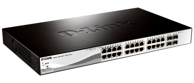 Коммутатор D-Link  L2 Managed Switch with 24 10/100/1000Base-T ports and 4 1000Base-X SFP ports PoE Budget 193 W DGS-1210-28P/ME/B1A DGS-1210-28P/ME/B1A