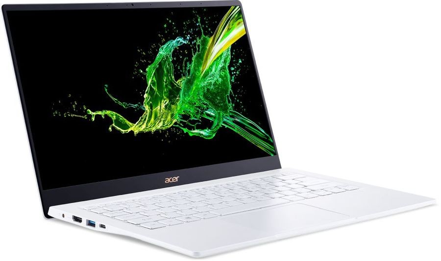 Ультрабук Acer Swift 5 SF514-54GT-73RB Core i7 1065G7/16Gb/SSD512Gb/NVIDIA GeForce MX350 2Gb/14"/IPS/Touch/FHD (1920x1080)/Windows 10/white/WiFi/BT/Cam NX.HU6ER.001 NX.HU6ER.001