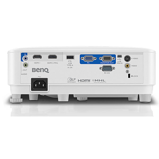 Проектор BenQ MW612 DLP; WXGA; Brightness: 4000 AL; High contrast ratio 20,000:1; 1.1X zoom (1.96 - 2.15);Noise 29dB (eco); Speaker 2W x1; HDMI x2 (1 w/MHL);  3D via HDMI 9H.JH577.13E 9H.JH577.13E