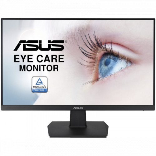 Монитор ASUS 23.8" IPS LED, 1920x1080, 5ms, 250cd/m2, 178°/178°, 100Mln:1, D-Sub, DVI, HDMI, 75Hz, Tilt, Adaptive-Sync, Blue Light Filter & Flicker free, Frameless, VESA, Black, 90LM0560-B01170 3 year VA24EHE VA24EHE