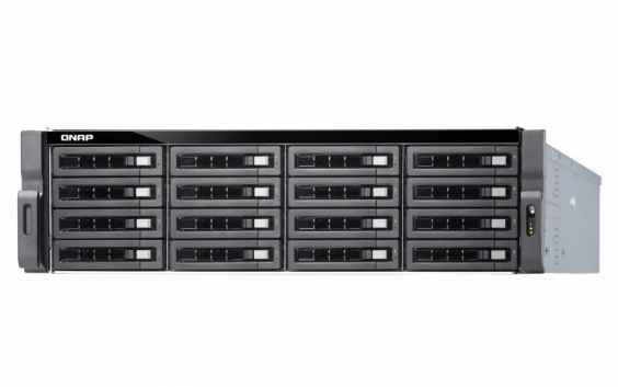 Сетевой RAID-накопитель QNAP 16xHDD, 2x10 GbE SFP+, 2xM.2 SSD, 19", 2 блока питания. AMD RX-421ND 2,1 ГГц (до 3,4 ГГц ), 16 ГБ TS-1673U-RP-16G TS-1673U-RP-16G