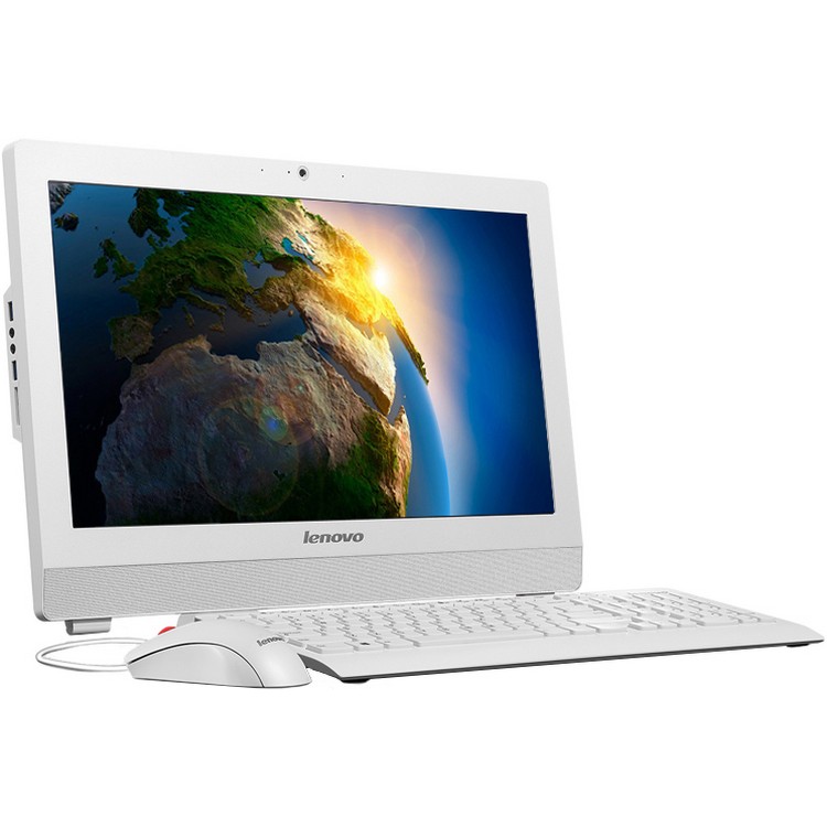 Моноблок Lenovo S200z 19.5" HD+ Cel J3060 (1.6)/4Gb/500Gb 7.2k/HDG400/DVDRW/CR/noOS/GbitEth/WiFi/BT/клавиатура/мышь/Cam/белый 1600x900 (10K50021RU) 10K50021RU