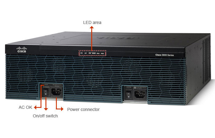 Маршрутизатор Cisco 3925 w/SPE100(3GE,4EHWIC,4DSP,2SM,256MBCF,1GBDRAM,IPB) (CISCO3925/K CISCO3925/K9