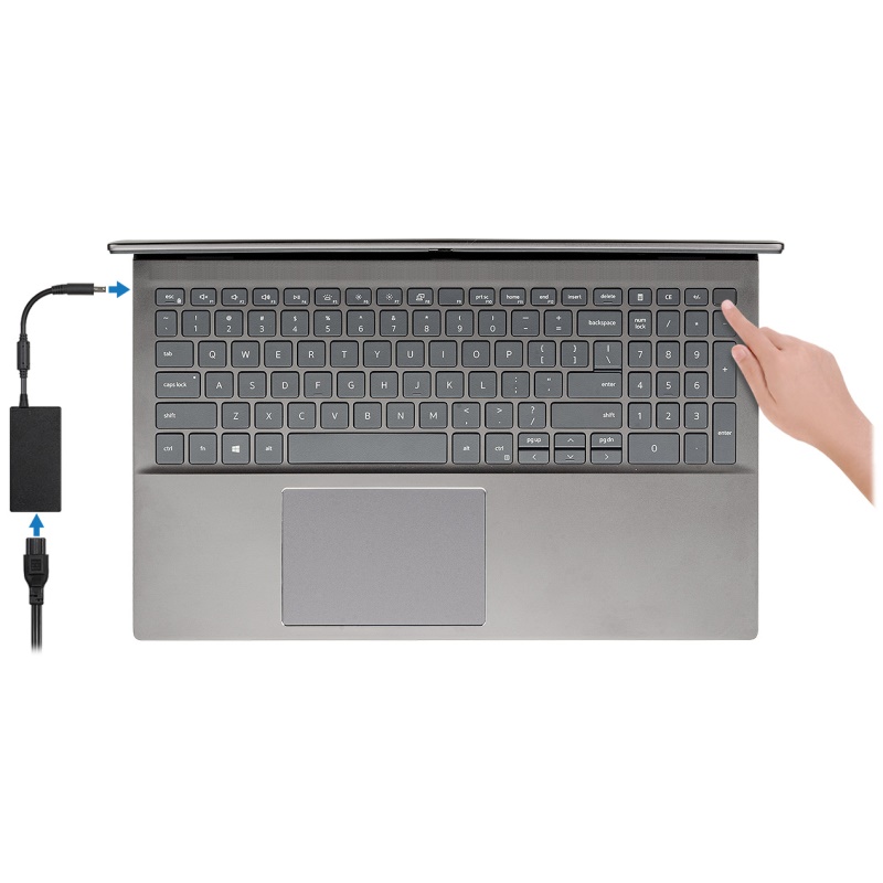 Ноутбук Dell Technologies Vostro 5501 Core i5-1035G1 (1,0GHz) 15,6" FullHD WVA Antiglare 8GB (1x8GB) DDR4 256GB SSD Intel UHD Graphics,TPM,3 cell (40 WHr) W10 Pro 1y NBD,Dune 5501-4975 5501-4975