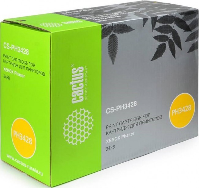 Тонер-картридж Cactus CS-PH3428 106R01245 черный для Xerox Phaser 3428 (4000стр.) CS-PH3428 CS-PH3428