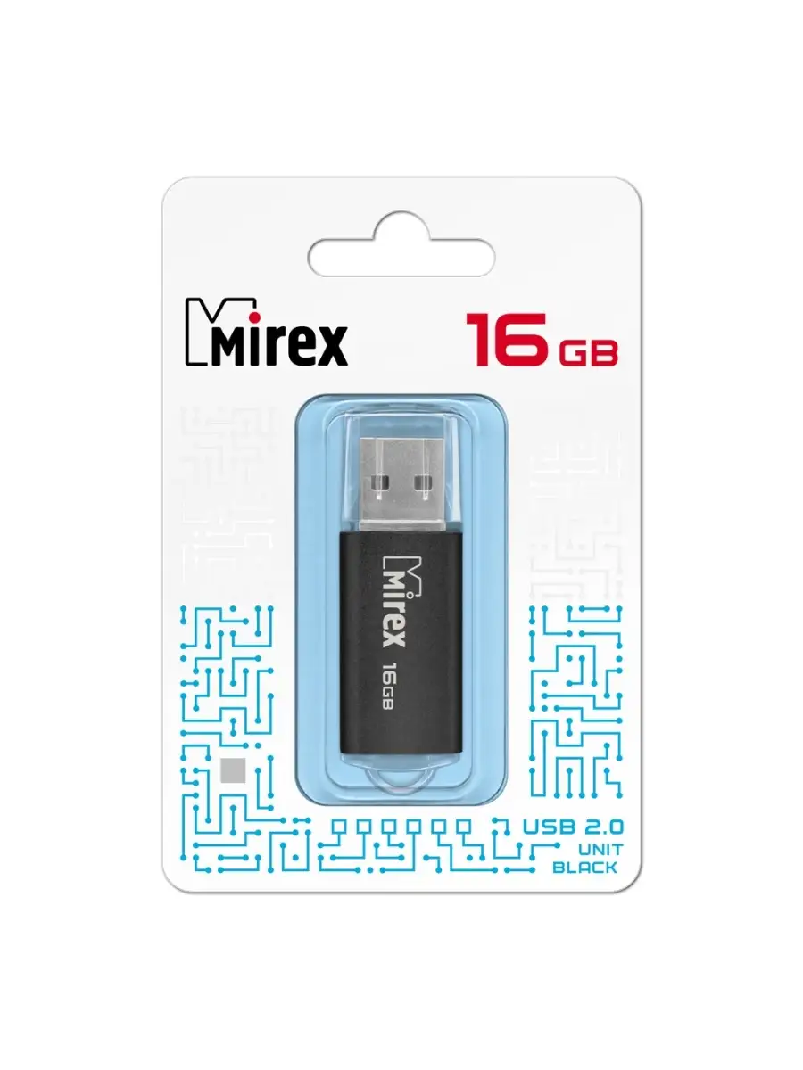 Флеш накопитель Mirex 13600-FMUUND16 16GB,Unit,USB 2.0,черный 13600-FMUUND16 13600-FMUUND16