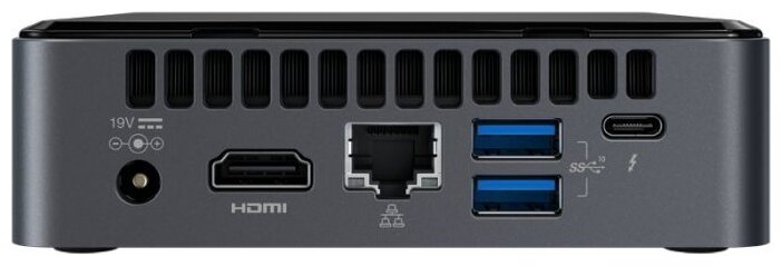 Неттоп Intel NUC Kit: QuadCore i5-8259U 2.3 GHz – 3.8 GHz Turbo, 2x DDR4 1.2V SODIMM (max 32GB), NVMe/SATA M.2 SSD (42/80mm), 4K Iris 655 (1x DP via USB-C + 1x 4K HDMI), - БЕЗ ШНУРА BOXNUC8I5BEK BOXNUC8I5BEK