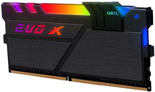 Модуль памяти Geil 8GB GeIL DDR4 3200 DIMM EVO X II Black RGB Gaming Memory Non-ECC, CL16, 1.35V, Heat Shield, XMP 2.0, ASUS AURA, Gigabyte Fusion, MSI Mystic Light, ASRock Polychrome, RTL GEXSB48GB3200C16ASC GEXSB48GB3200C16ASC
