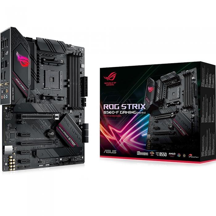 Материнская плата ASUS ROG STRIX B560-F GAMING WIFI, LGA1200, B560, 4*DDR4, HDMI,DP, CrossFireX, SATA3,RAID, Audio, Gb LAN, USB 3.2*9, USB 2.0*5, ATX ROG STRIX B560-F GAMING WIFI ROG STRIX B560-F GAMING WIFI
