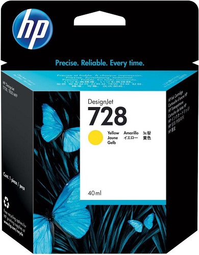Картридж HP 728 40-ml Yellow для DesignJet T730/T830 F9J61A F9J61A