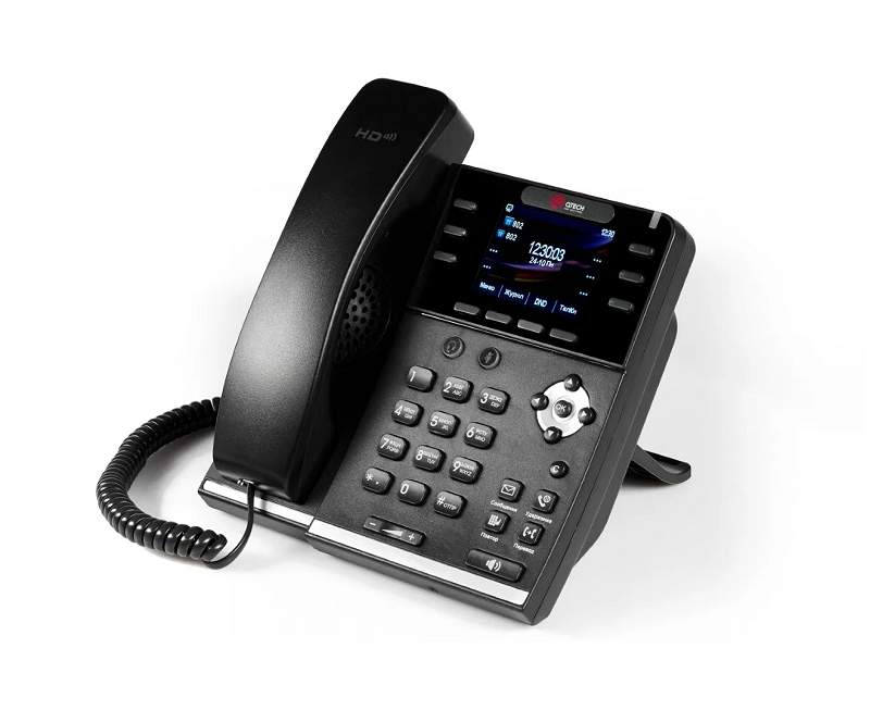 VoIP телефон Qtech  6 линий SIP, 37 клавиш, 6 клавиш быстрого набора с возможностью отображать статус абонента, графический ЖК дисплей с подсветкой “320*240”, 2 порта Ethernet RJ-45 LAN/PC 10/100/1000Mbps, поддержка PoE  QVP-500PR QVP-500PR #2