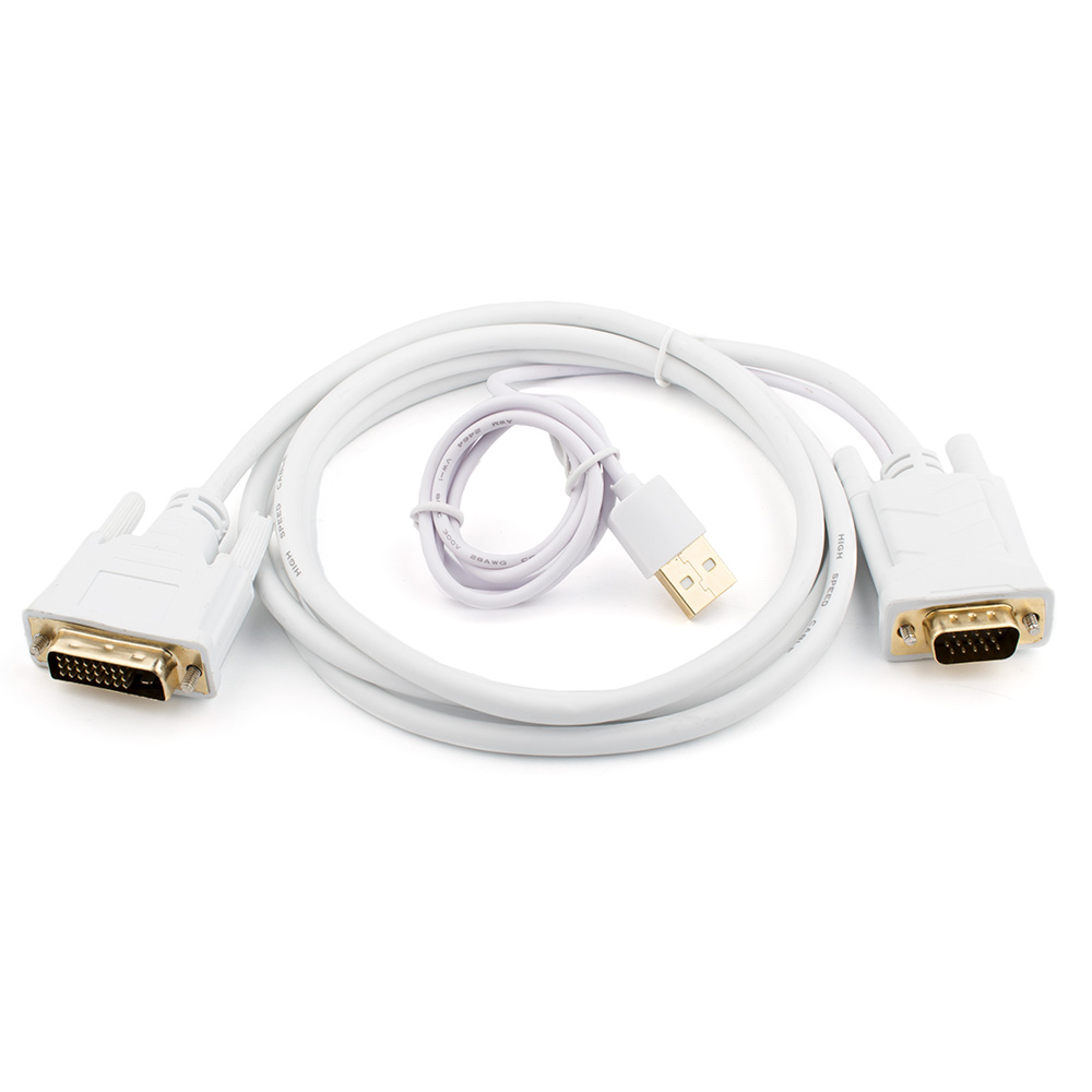 Кабель Atcom DVI-VGA 1.8m White AT9505 AT9505