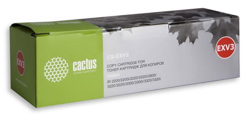 Тонер-картридж Cactus CS-EXV3 черный для Canon IR 2200/ 2220/2220i/ 2800/ 3220/ 3220i/ 3300/ 3300i/ CS-EXV3 CS-EXV3