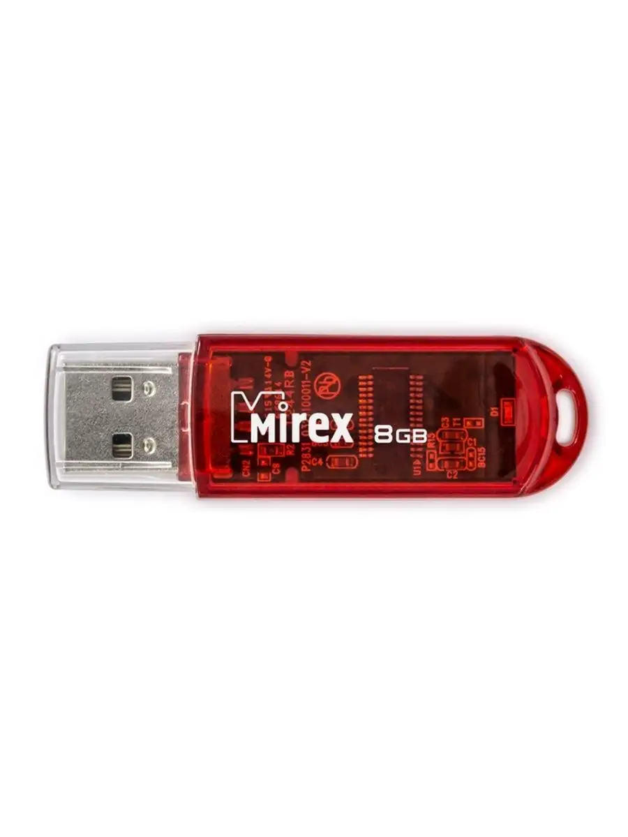 Флеш накопитель Mirex 13600-FMURDE08 8GB,Elf,USB 2.0,красный 13600-FMURDE08 13600-FMURDE08