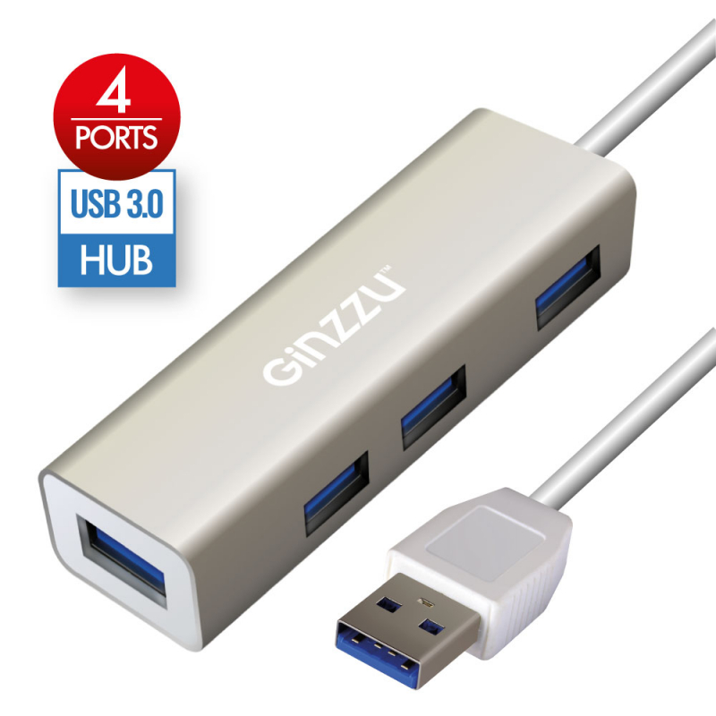 Концентратор USB Ginzzu HUB 4xUSB 3.0, 20см кабель GR-517UB GR-517UB