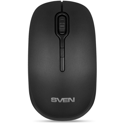 Мышь Sven беспроводная   RX-510SW чёрная (бесшумн. кл.2,4 GHz, 3+1кл. 800-1600DPI, цвет. картон) SV-017811 SV-017811