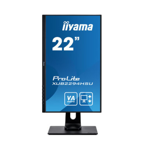 Монитор IIYAMA 21,5" ProLite 1920x1080 75Гц VA LED 16:9 4ms VGA HDMI DP 2*USB2.0 80M:1 3000:1 178/178 250cd HAS Pivot Tilt Swivel Speakers Black XUB2294HSU-B1 XUB2294HSU-B1