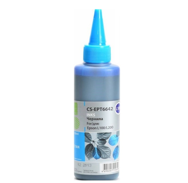 Чернила Cactus  для Epson L100, голубые, 100ml C13T66424A C13T66424A