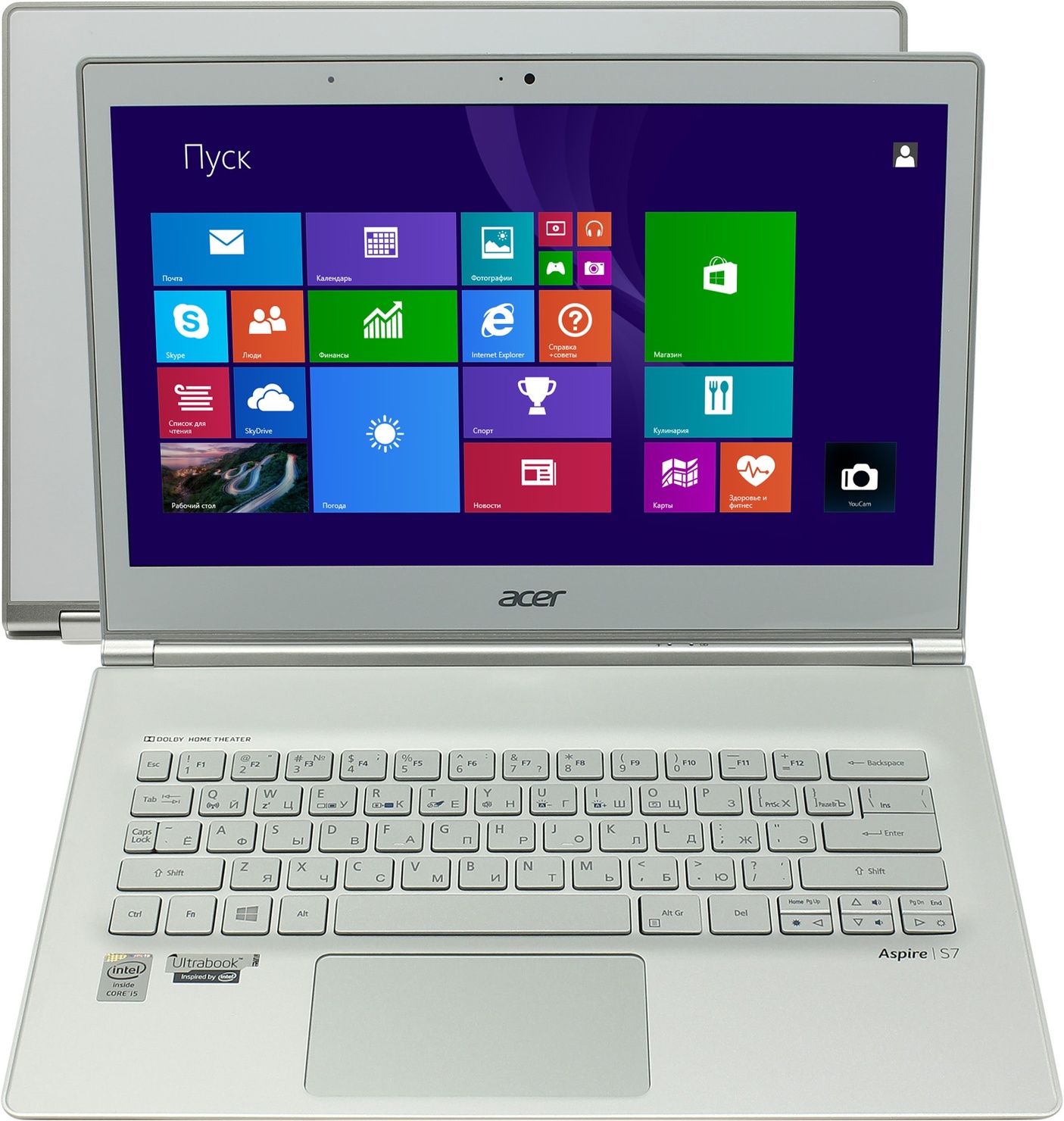 Ультрабук Acer S7-series S7-392-54218G i5/8Gb/128GbSSD/13.3"/Win 8 SL 64/white NX.MBKER.011 NX.MBKER.011