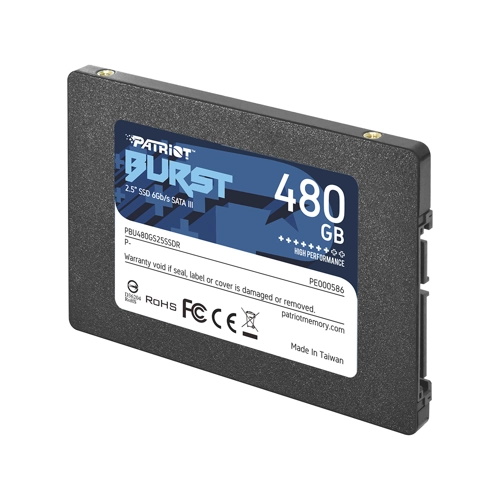 Твердотельный накопитель Patriot SSD SATA III 480Gb Burst 2.5" PBU480GS25SSDR PBU480GS25SSDR #1