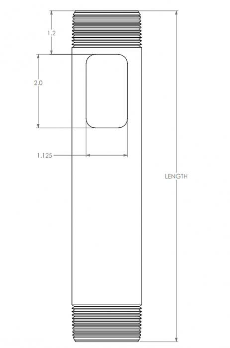 Крепление Chief CMS009B фиксированная штанга 229 мм с резьбой, черн. CMS009B CMS009B