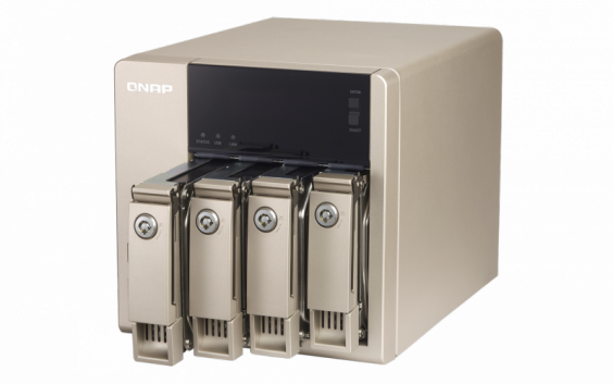 Сетевой RAID-накопитель QNAP 4 отсека для HDD, HDMI-порт. Четырехъядерный AMD 2,4 ГГц, 4 ГБ. TVS-463-4G TVS-463-4G