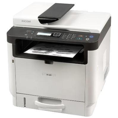 МФУ Ricoh  M320, A4, 256Мб, 32стр/мин, дуплекс, ADF35, LCD-экран, PS, LAN, стартовый картридж 1000стр 408536 408536