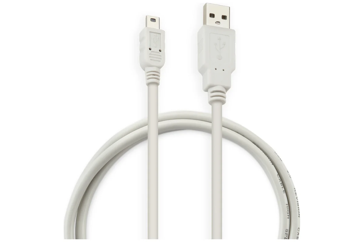 Кабель Buro USB2.0-M5P-1 USB A(m) mini USB B (m) 1м серый USB2.0-M5P-1 USB2.0-M5P-1