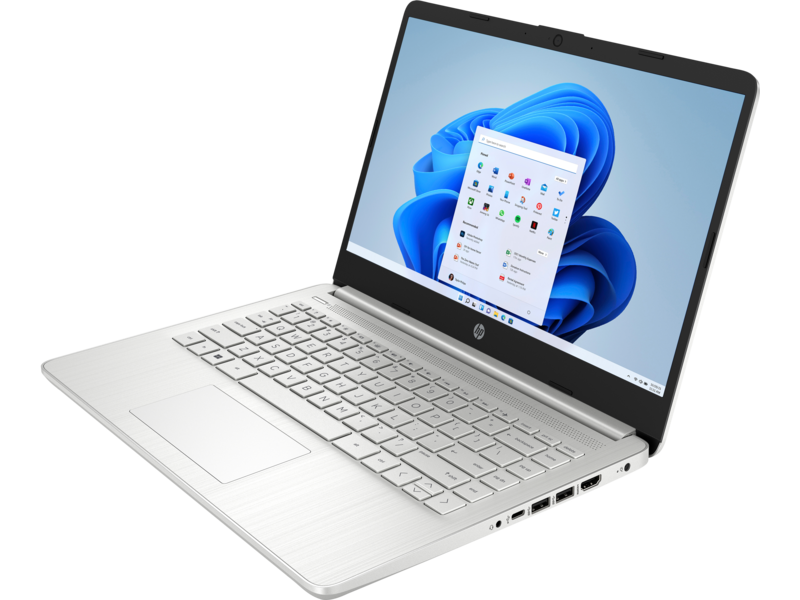 Ноутбук HP 14s-fq1020ur 14"(1920x1080 IPS)/AMD Ryzen 3 5300U(2.6Ghz)/8192Mb/256PCISSDGb/noDVD/Int:AMD Radeon Integrated Graphics/Cam/WiFi/41WHr/war 1y/Natural silver /WinHome + RU kbd 4Z956EA 4Z956EA