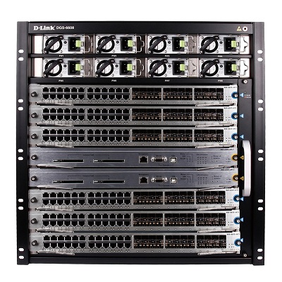 Шасси D-Link L3 Switch Base Unit Chassis with 8 slots + Control Module DGS-6600-CM-II + Power supply DGS-6600-PWR + fan tray + dust filter DGS-6608-SK/A1A DGS-6608-SK/A1A