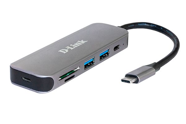 Концентратор D-Link 2-port USB 3.0, USB Type-C port, SD and microSD card slots Hub DUB-2325/A1A DUB-2325/A1A