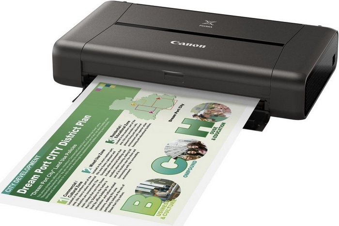 Принтер Canon IP-110 with battery, A4, 9600 x 2400 dpi, А4, WiFi, USB, AirPrint, Battery 9596B029 9596B029 #1