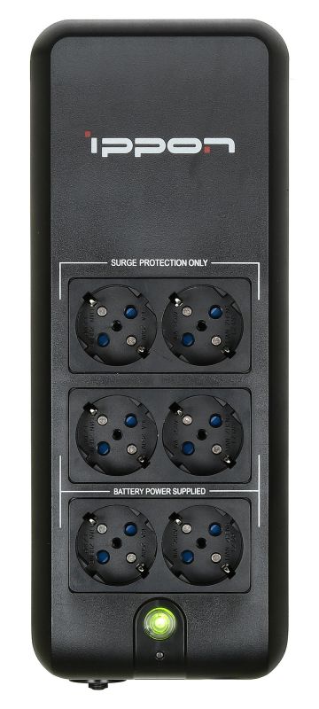 Источник бесперебойного питания Ippon Back Verso 600  offline, 600VA/300W, 6*EURO 751617 751617