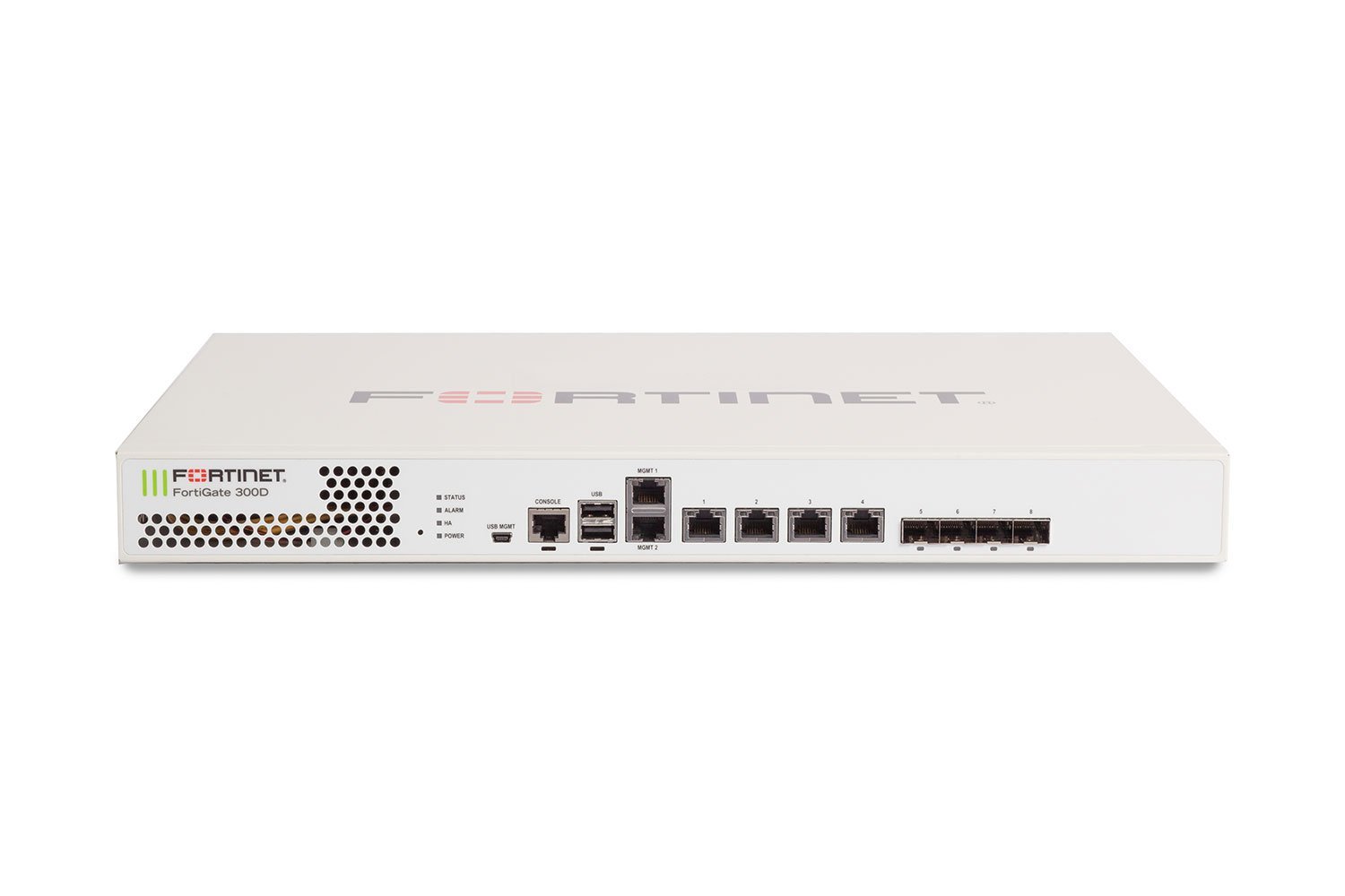 Межсетевой экран Fortinet FortiGate-300D-LENC 6 x GE RJ45 ports (including 4 x SPU-accelerated ports, 2 x management ports), 4 x GE SFP slots, 120GB onboard SSD storage. Low Encryption Model. FG-300D-LENC FG-300D-LENC
