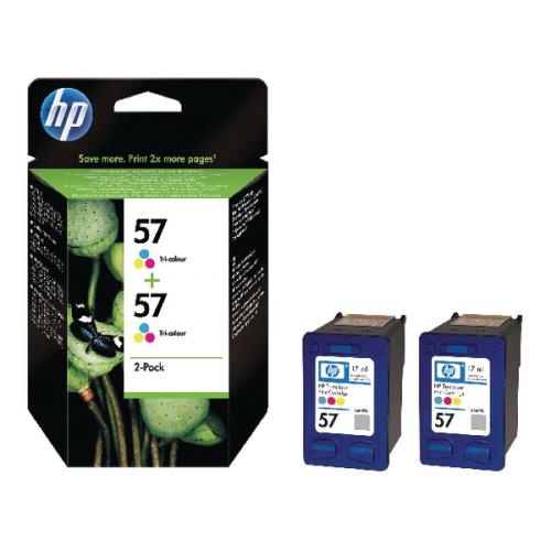 Картридж струйный HP №57 многоцветный x2уп. для HP DJ 5550/450 PS7150/7350/7550 C9503AE C9503AE