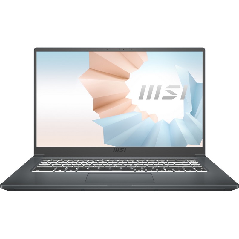 Ноутбук MSI Modern 15 A11SBL-453XRU Core i5 1135G7/8Gb/SSD512Gb/NVIDIA GeForce MX450 2Gb/15.6"/IPS/FHD (1920x1080)/Free DOS/dk.grey/WiFi/BT/Cam 9S7-155226-453 9S7-155226-453