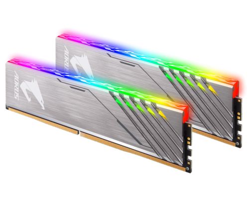 Модуль памяти Gigabyte 16GB DDR4 3200 DIMM Aorus RGB Silver Gaming Memory 2 pack Non-ECC, CL16, 1.35V, Kit (2x8GB), RTL  (804855) GP-AR32C16S8K2HU416R GP-AR32C16S8K2HU416R