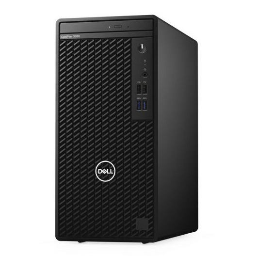 Компьютер Dell Optiplex 3080 MT i3 10100 (3.6)/8Gb/SSD256Gb/UHDG 630/DVDRW/Linux Ubuntu/GbitEth/260W/клавиатура/мышь/черный 3080-5122 3080-5122
