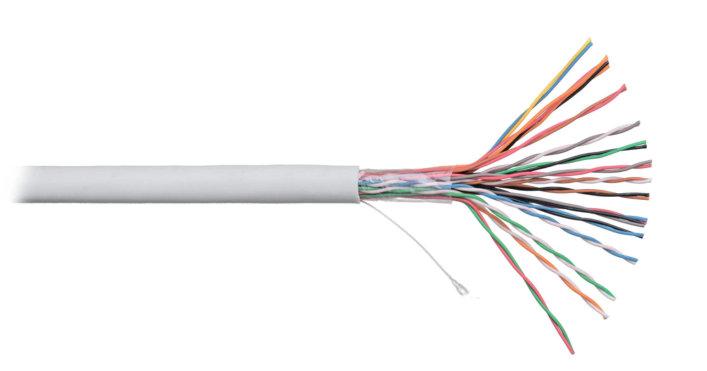 Кабель витая пара NETLAN U/UTP 16 пар, Кат.5 (Класс D), 100МГц, одножильный, BC (чистая медь), внутренний, PVC нг(B), серый, EC-UU016-5-PVC-GY-3 EC-UU016-5-PVC-GY-3